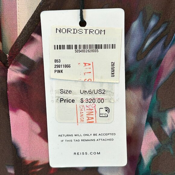 REISS "Josephine" Floral Printed Midi Dress NWT - Picture 15 of 16